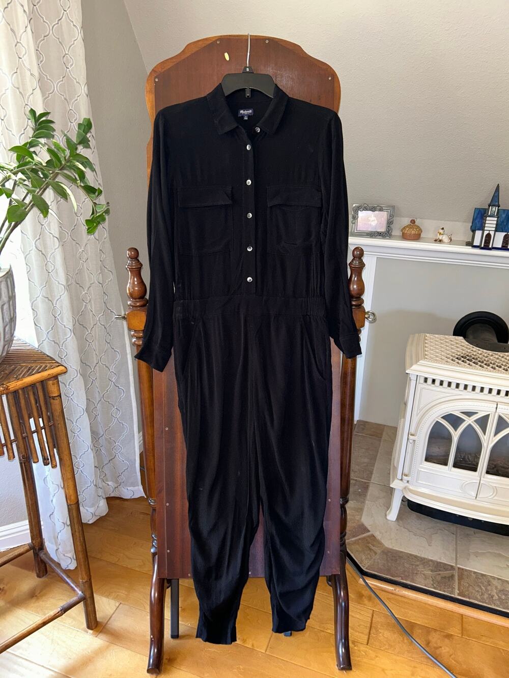 Madewell pull-on jumpsuit black size small